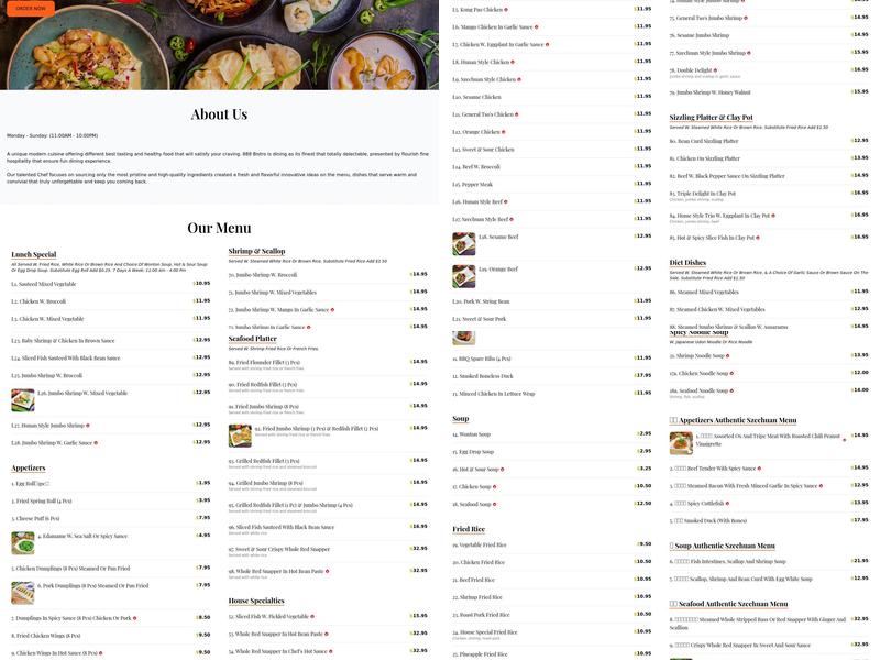 888 Bistro Menu