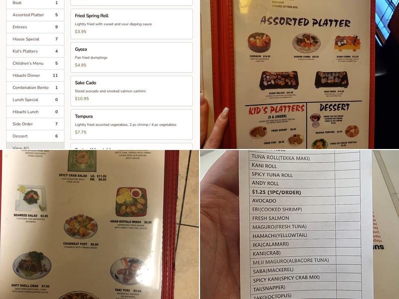 Ichibon Seafood & Steakhouse Menu