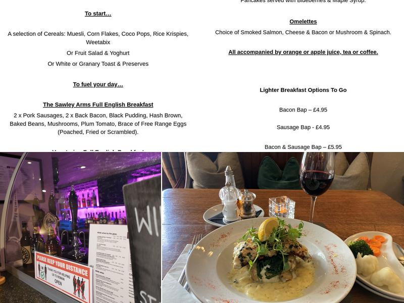 The Sawley Arms Menu