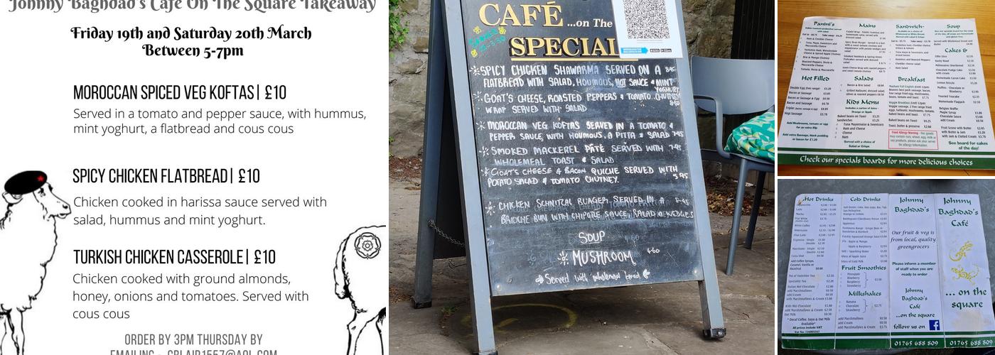 Johnny Baghdad's Cafe on the Square Menu