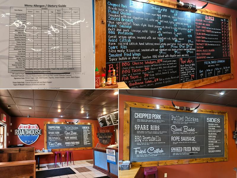 Deep Run Roadhouse Menu
