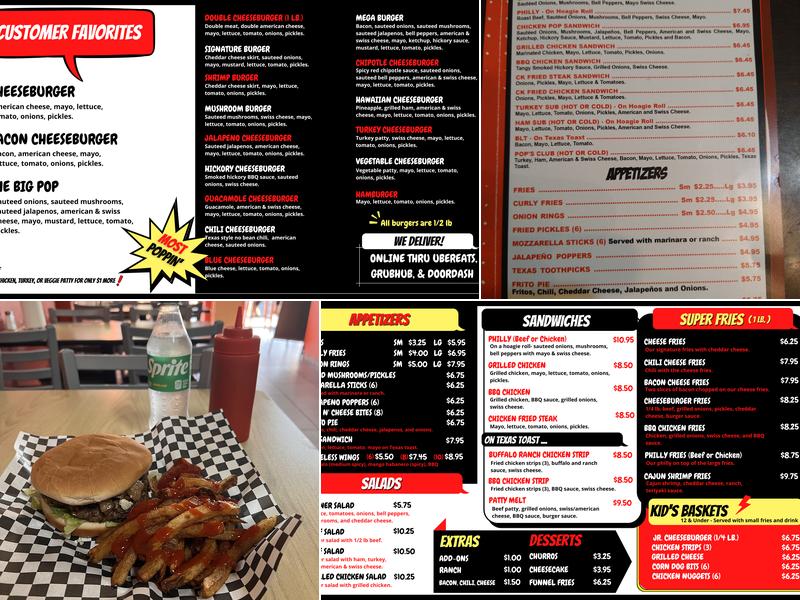 BURGER POP MESQUITE Menu