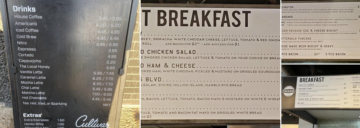 Goodfriend Package Menu