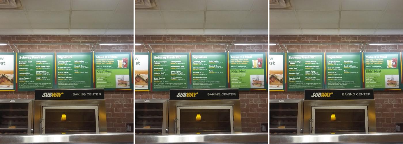 Subway Menu