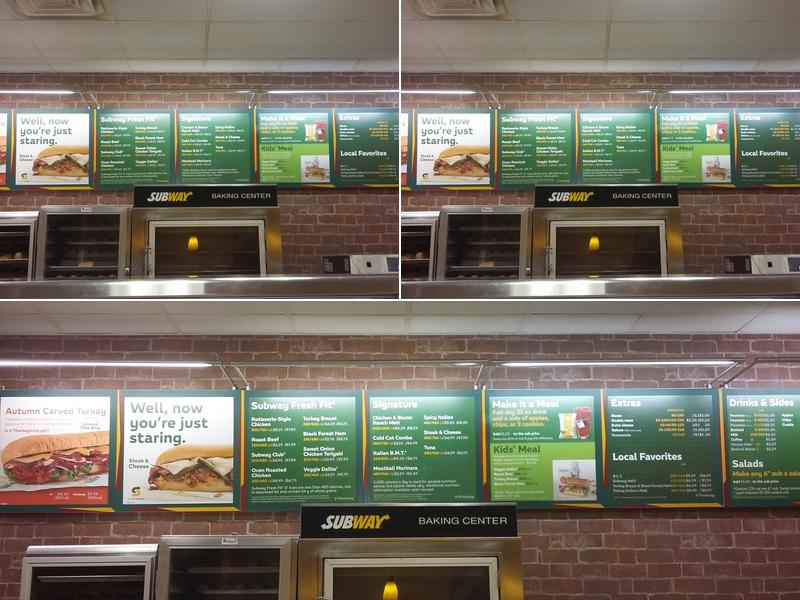 Subway Menu