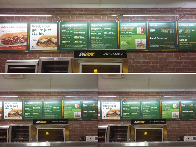 Subway Menu
