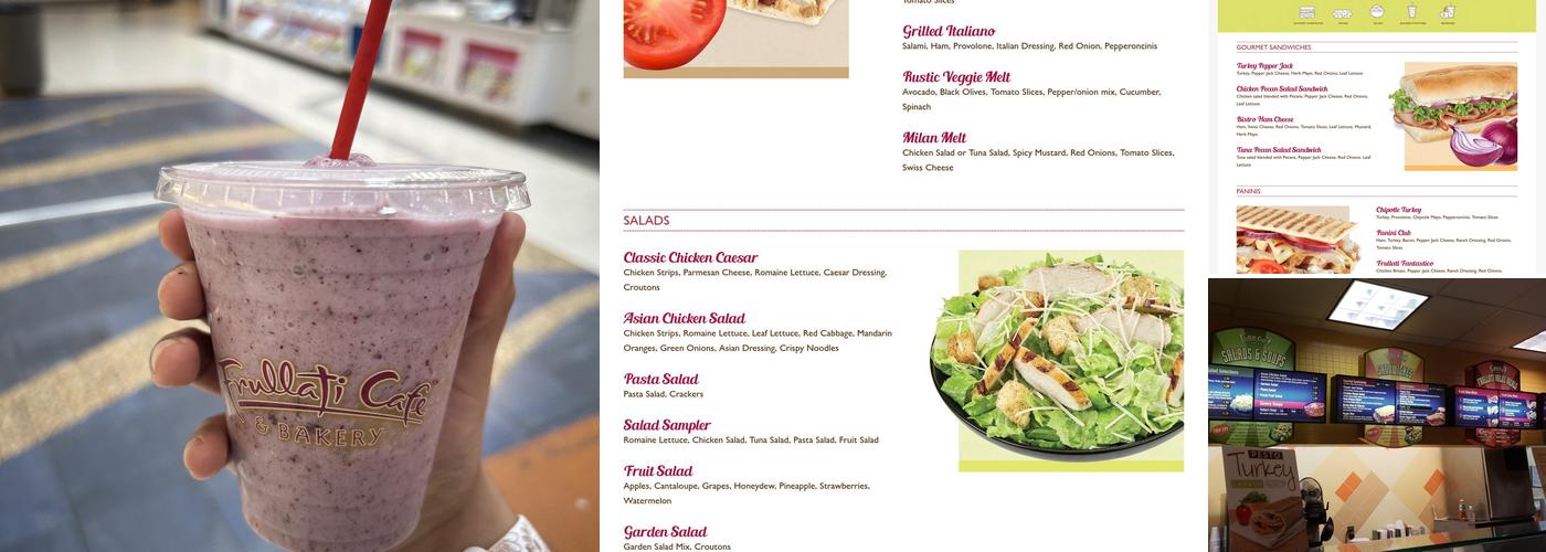 Frullati Menu