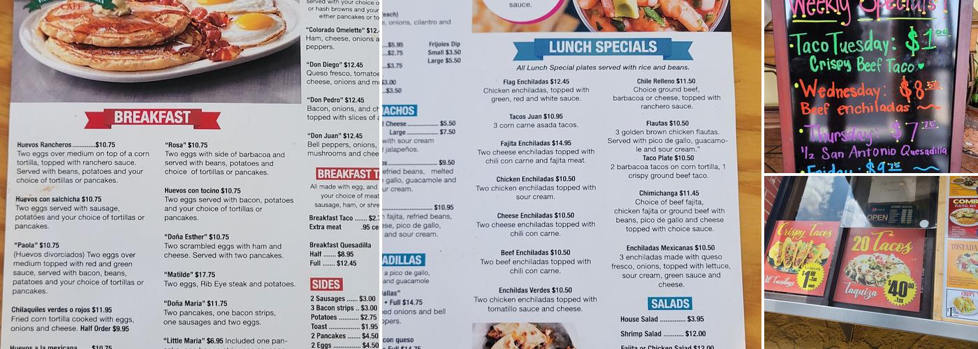 Pepper's Cafe Menu