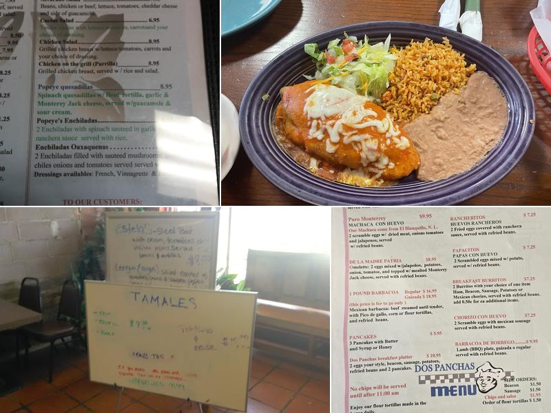 Dos Panchas Menu