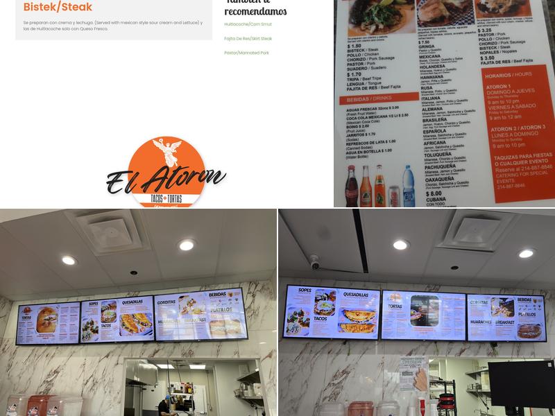 El Atoron Menu