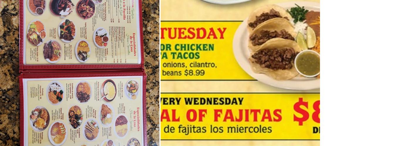 Rodriguez Mexican Grill Menu