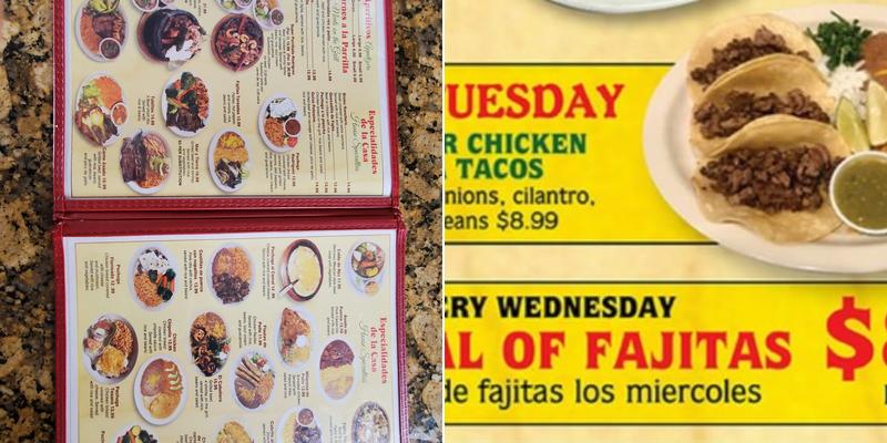 Rodriguez Mexican Grill Menu