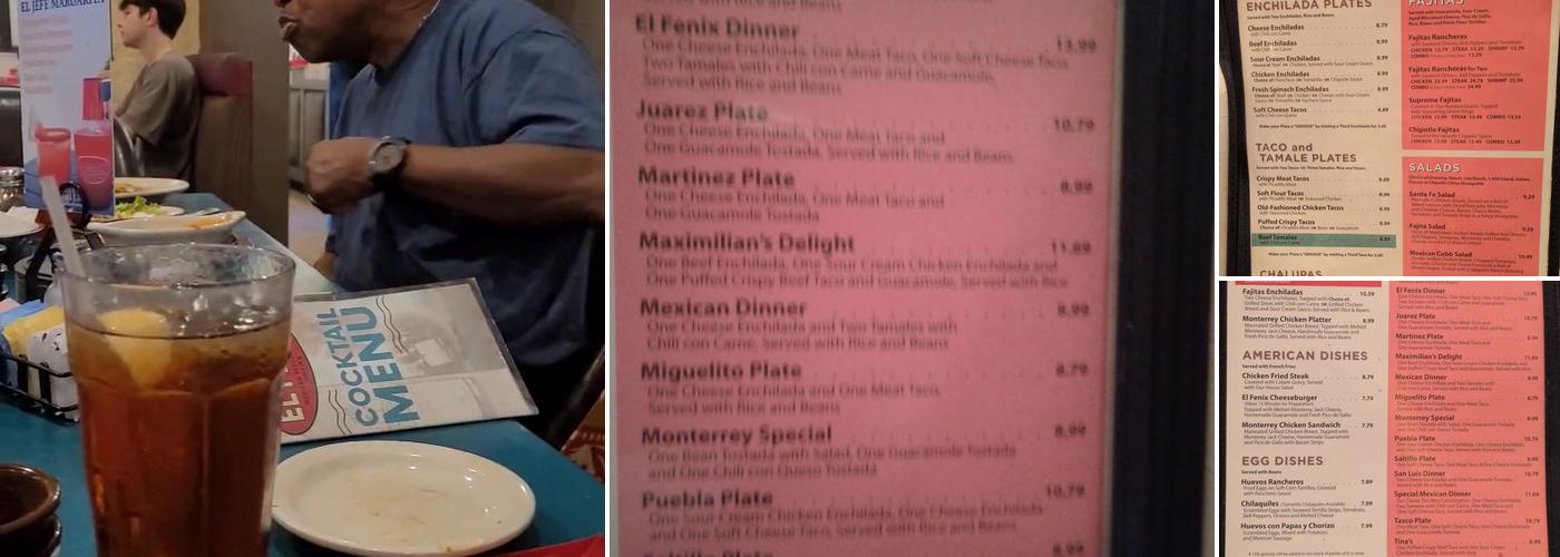 El Fenix Menu
