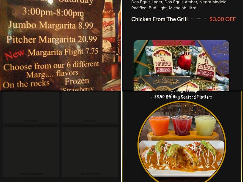 El Potrero Méxican Restaurant Menu
