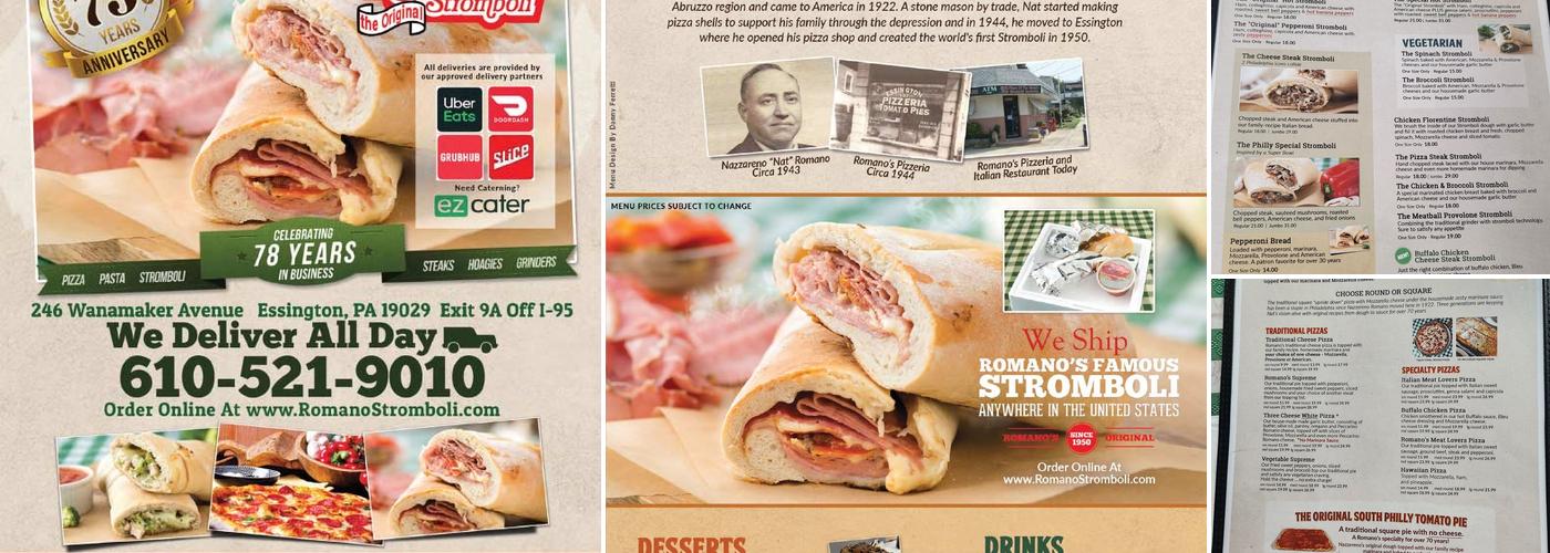 Romano's Pizzeria & Italian Restaurant Menu