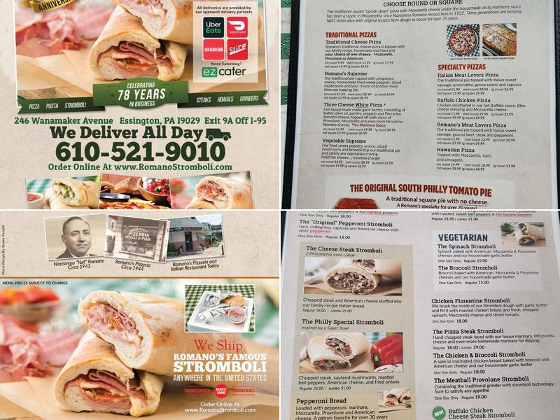 Romano's Pizzeria & Italian Restaurant Menu