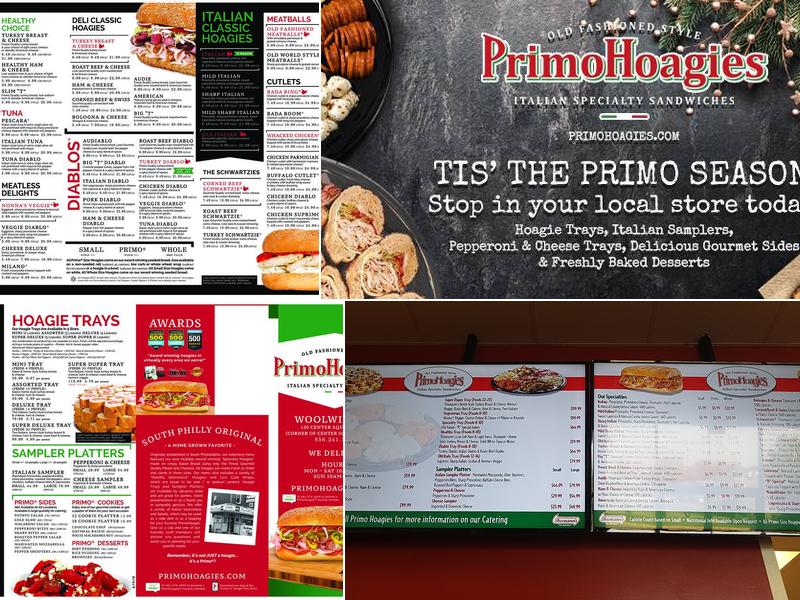 PrimoHoagies Menu