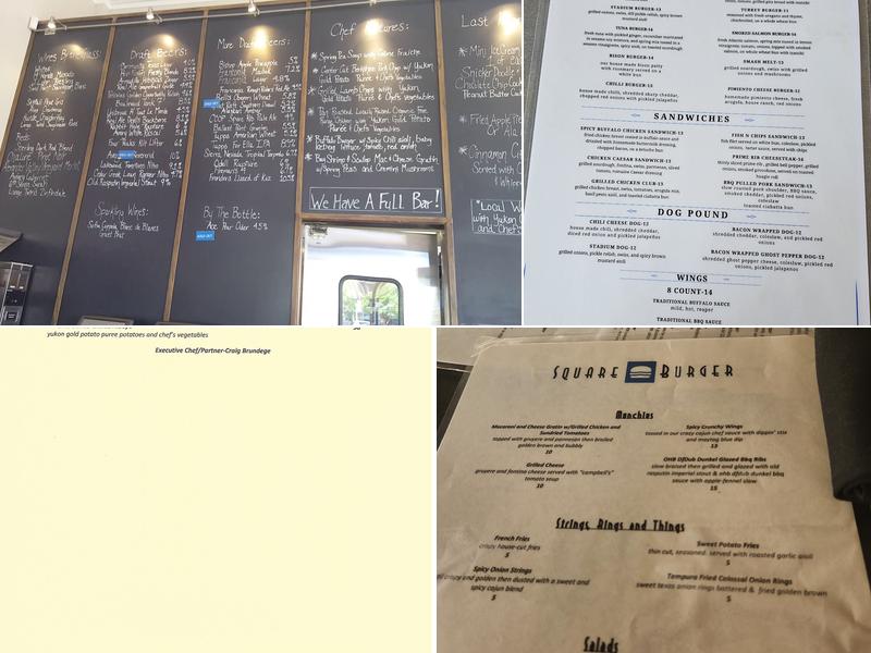 Square Burger Menu