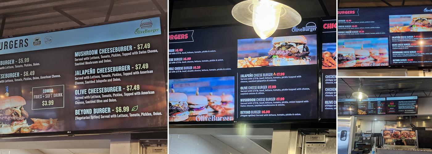 Olive Burger Menu