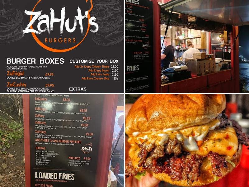 Zahut's Burgers Menu