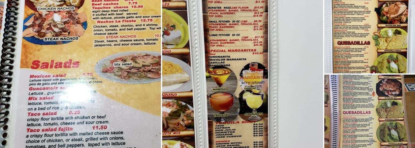 La Fiesta Charra Menu