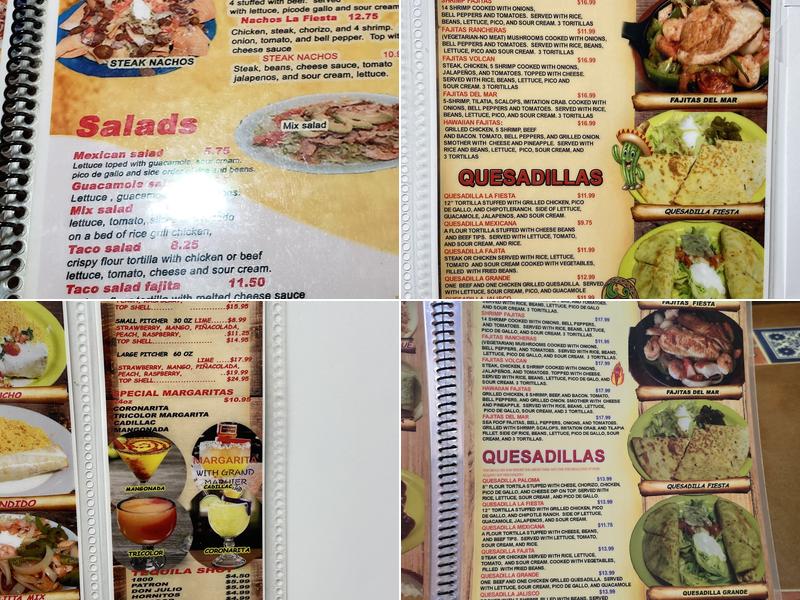 La Fiesta Charra Menu