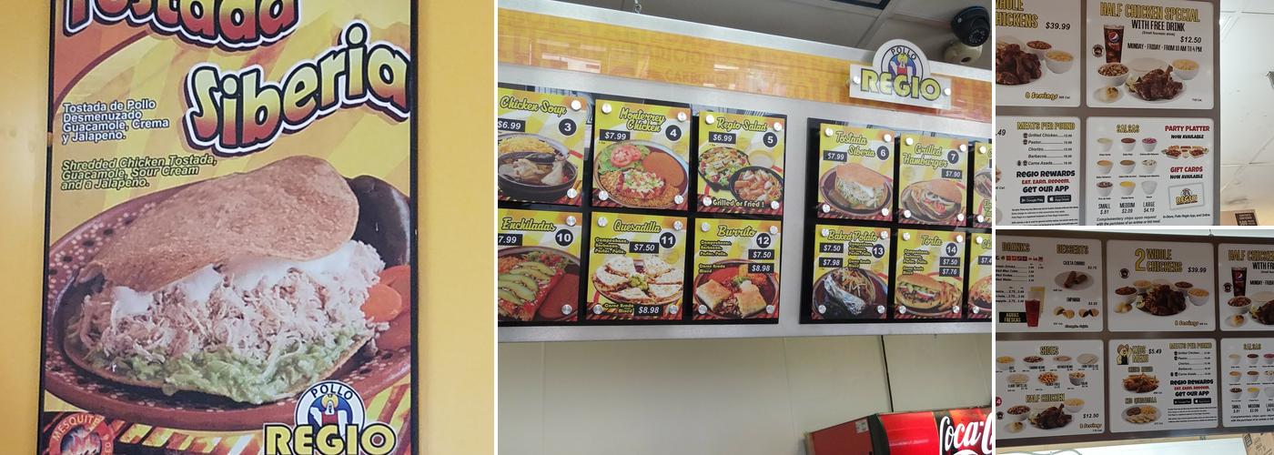 Pollo Regio Menu