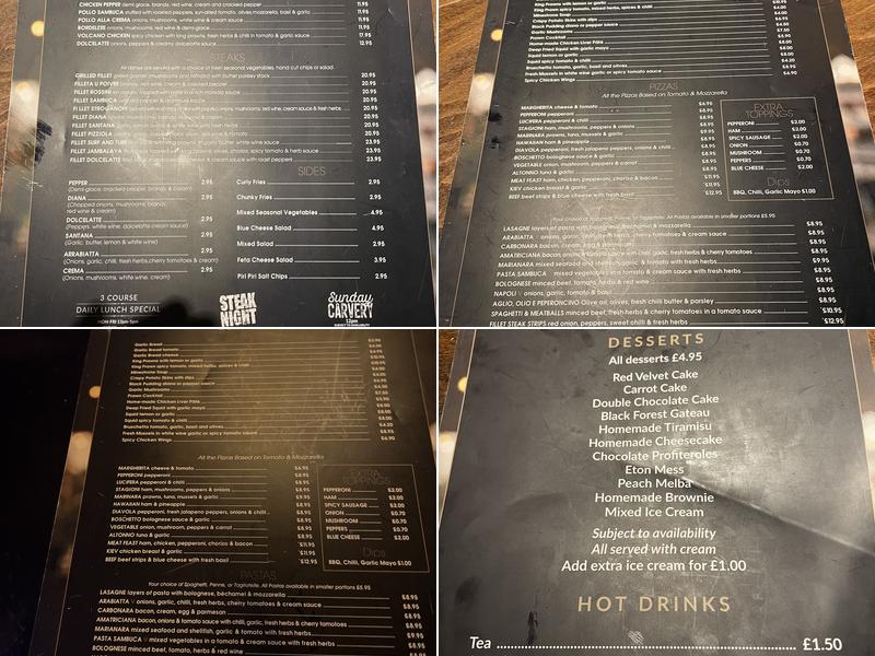 Sambuca Menu