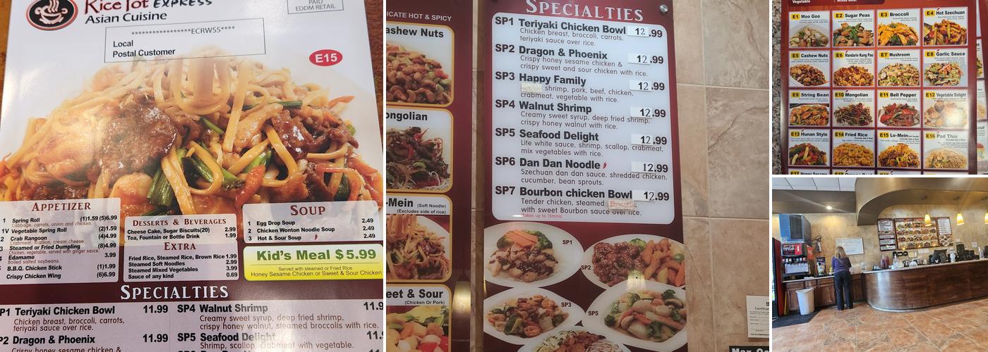 Rice Pot Express Menu
