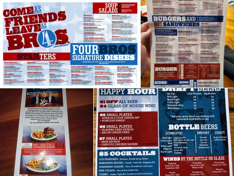 Four Brothers Grill & Bar Menu