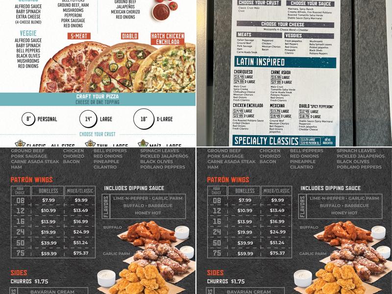 Pizza Patrón West University Menu