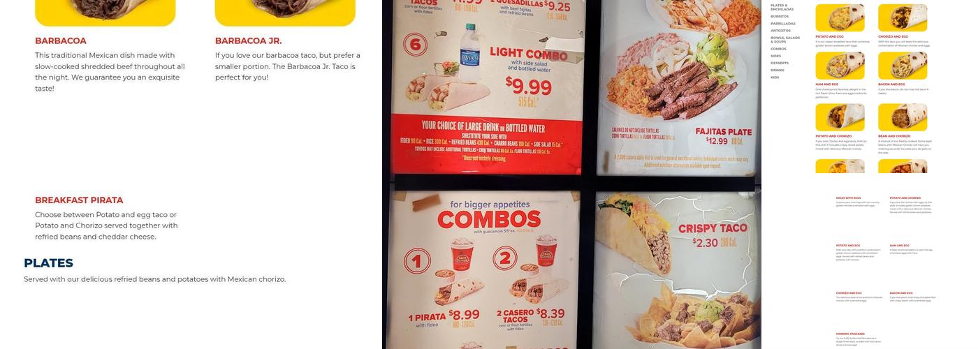 Taco Palenque Menu