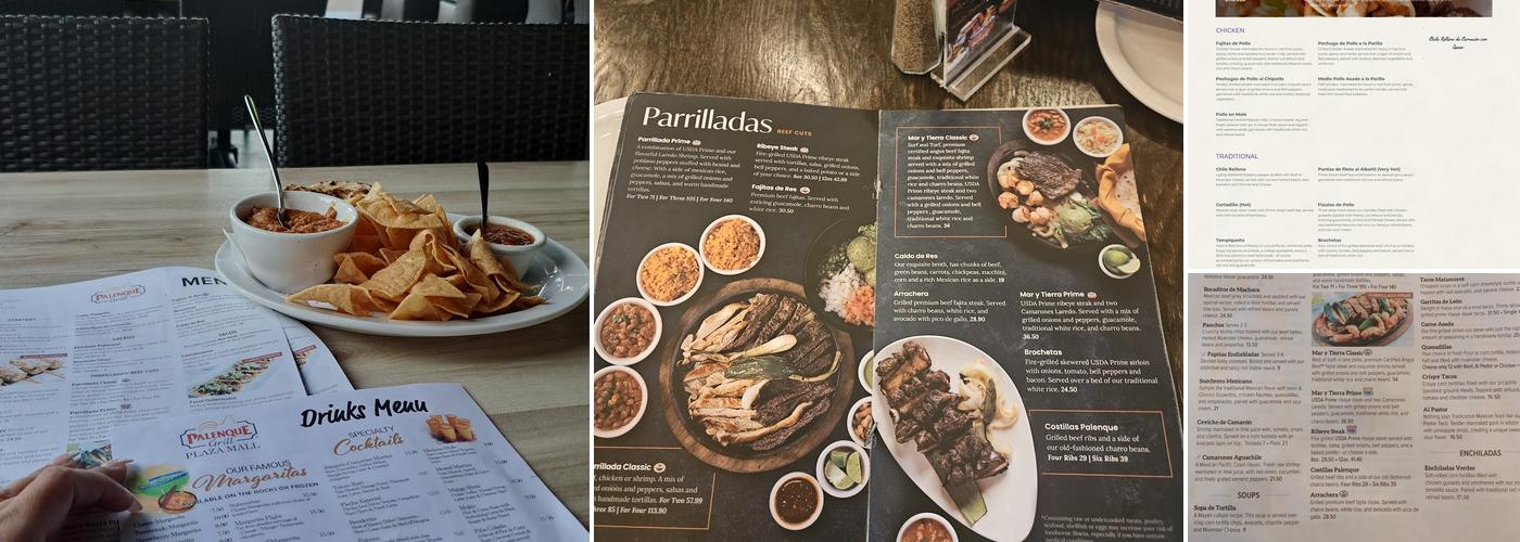 Palenque Grill Menu