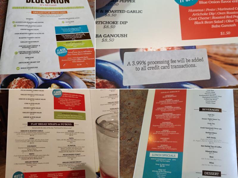 Blue Onion Menu