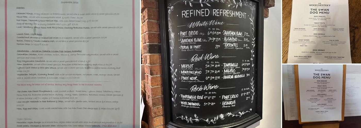 The Swan Hampshire Menu
