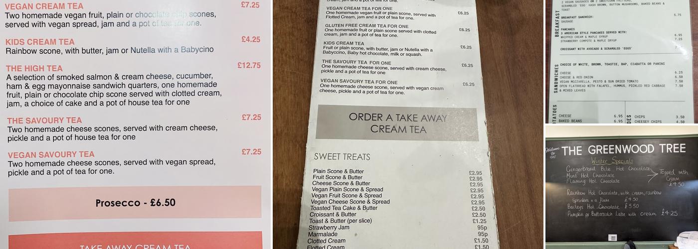 The Greenwood Tree Menu