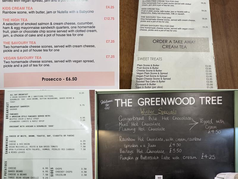 The Greenwood Tree Menu