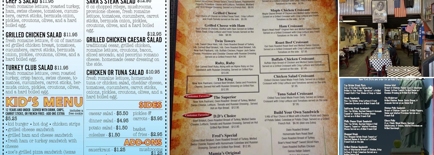 NY Deli Menu