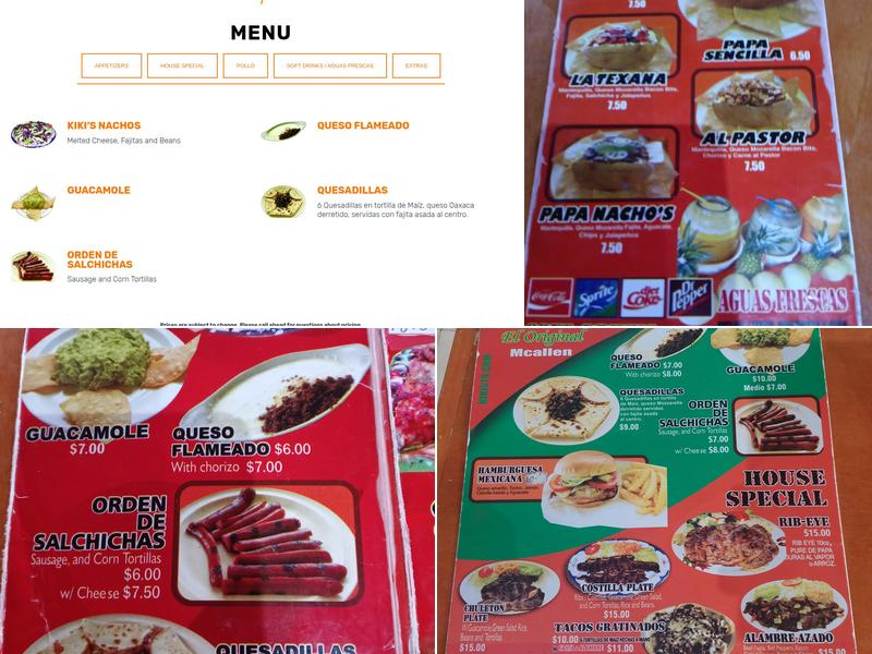 Kiki's Restaurant Menu