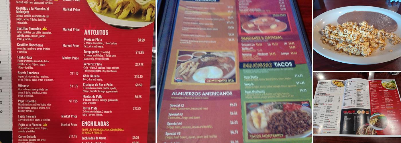 Fernando's Restaurant Menu