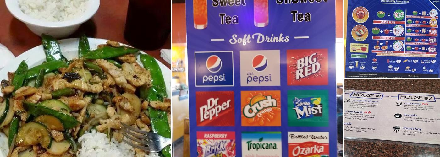 Khan's Grill Menu