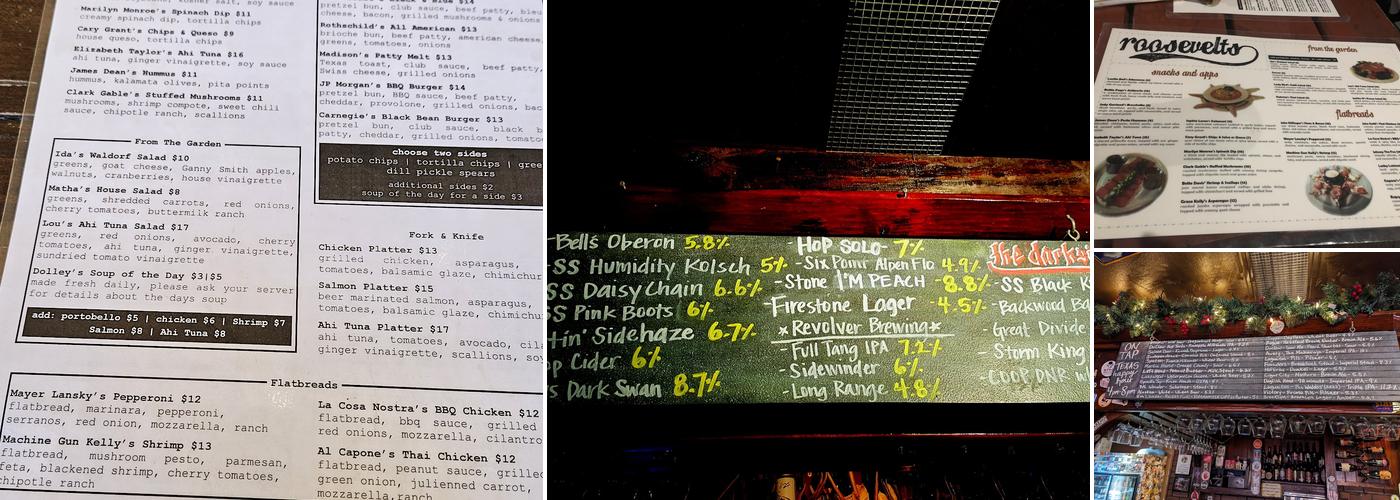 Roosevelt's at 7 Menu