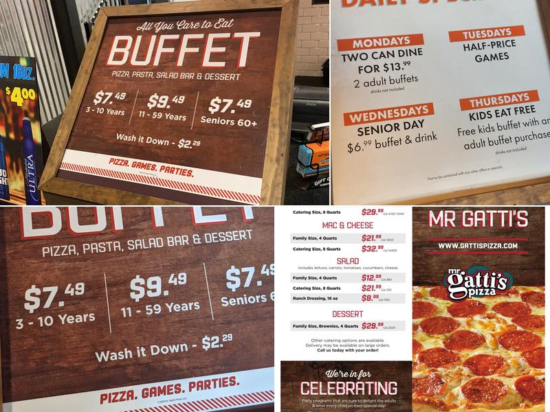 Mr Gatti's Pizza Menu