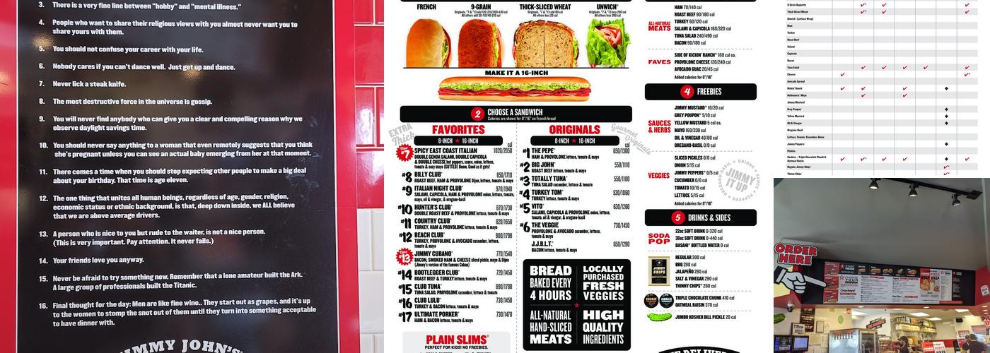 Jimmy John's Menu
