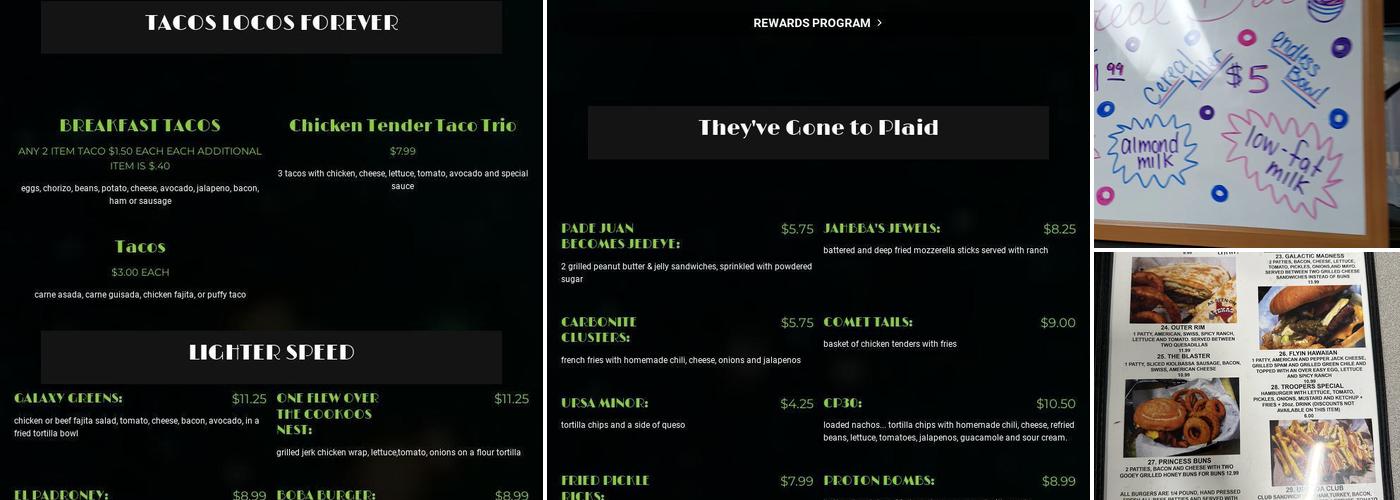 Galaxy B&G Menu