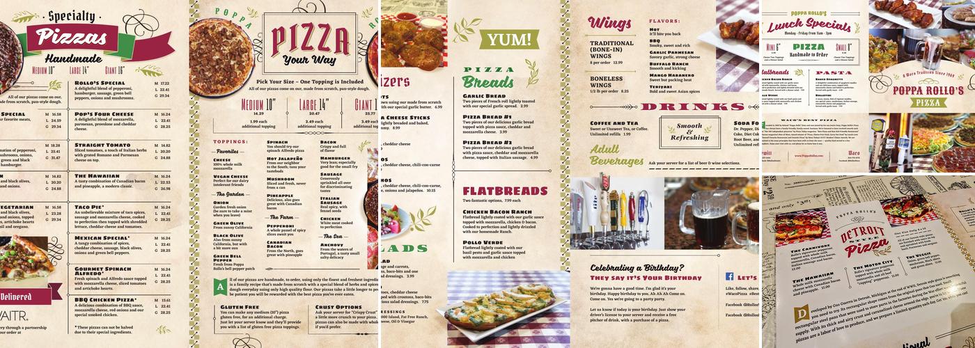 Poppa Rollo's Pizza - Hewitt Dr. Menu