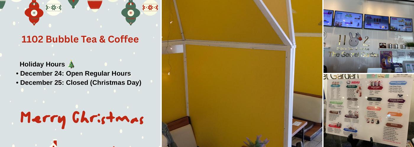 1102 Bubble Tea & Coffee Menu
