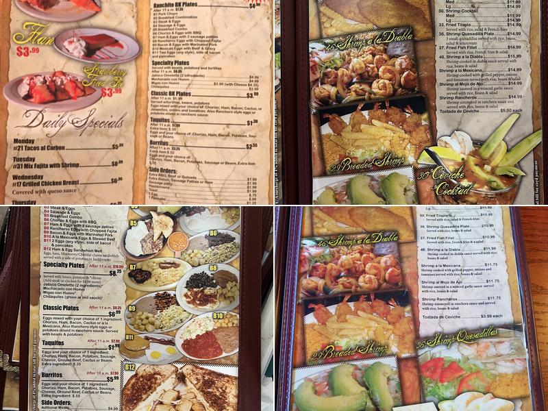 The Ranchito#5 waco Menu