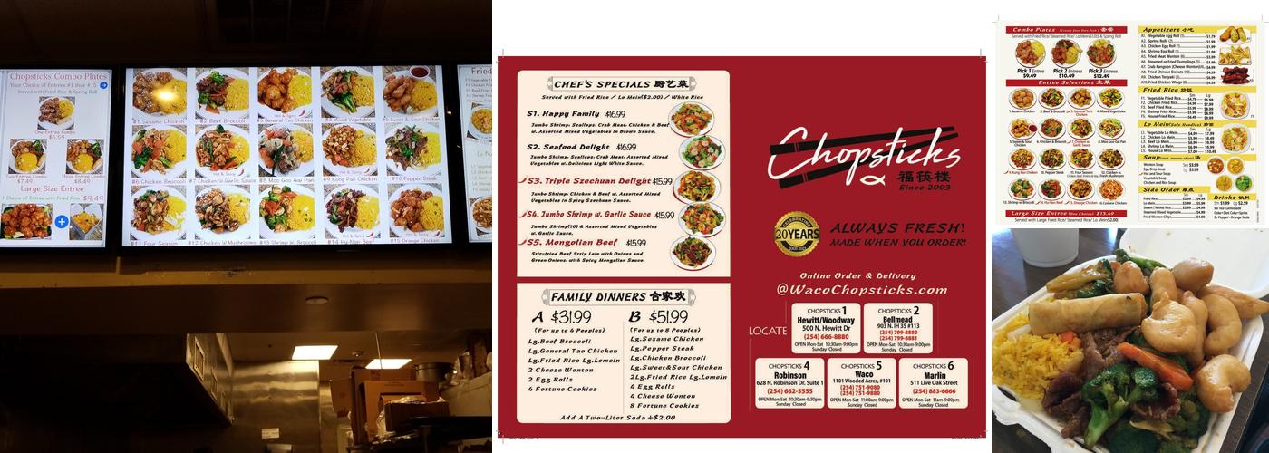 Chopsticks Menu