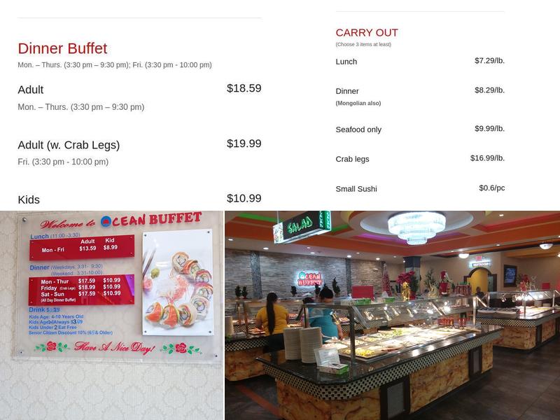 Ocean Buffet Menu